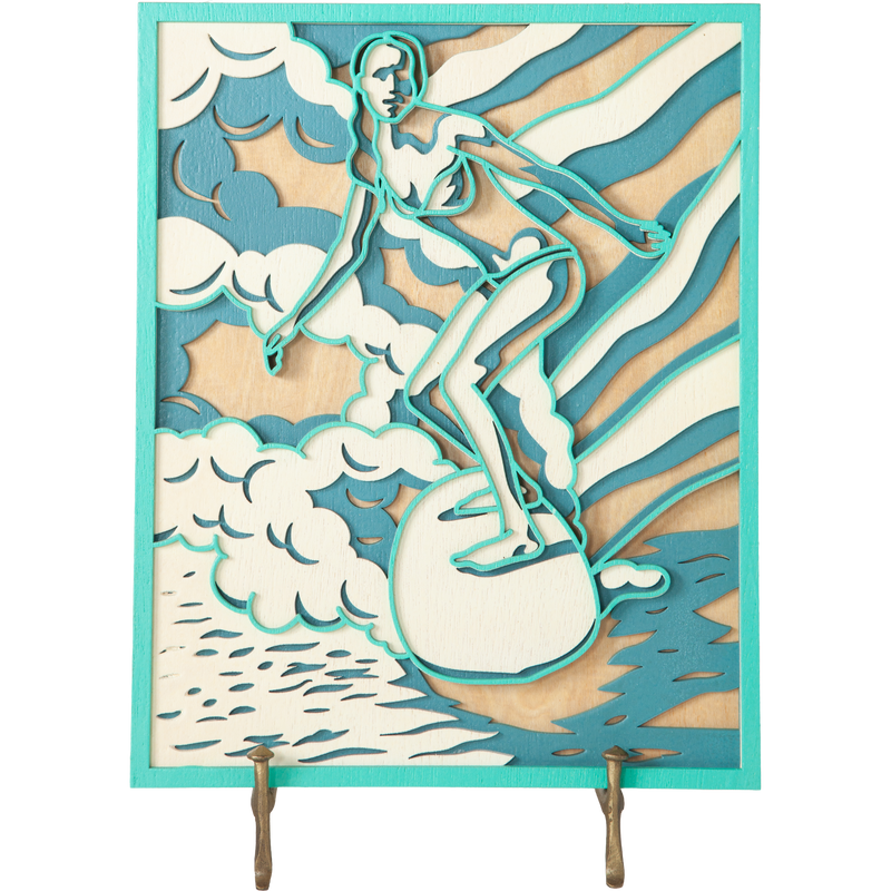Surfer on Wave Close up (Girl)